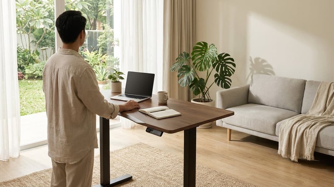Standing to work for one stretch of the morning, not for the whole day