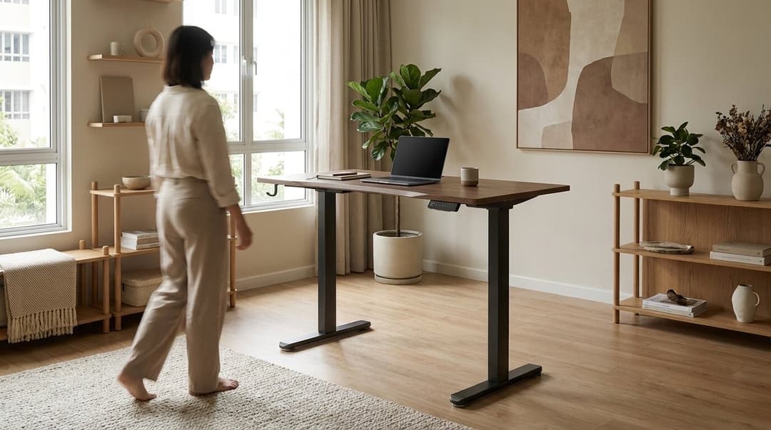 Walking away from the desk. Moving counts for more than staying upright