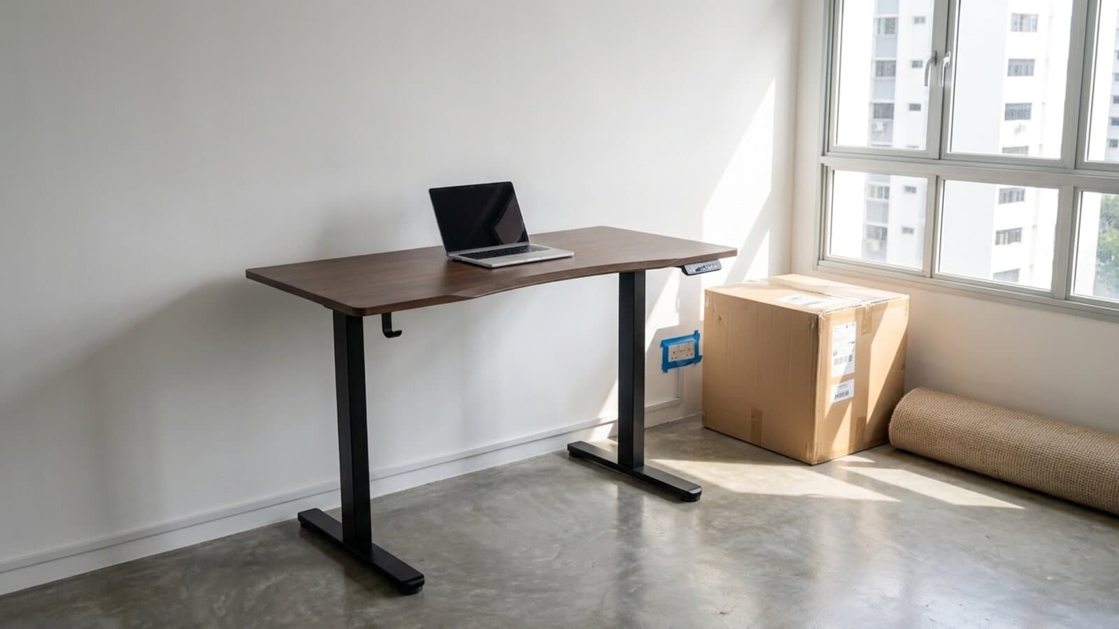 The table in a newly handed over Singapore home on moving day