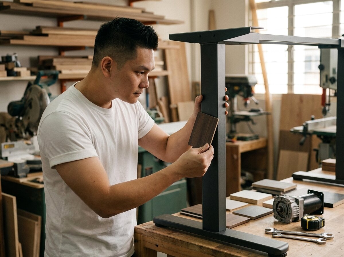 Refining the Vival Desk, testing materials and the dual-motor frame